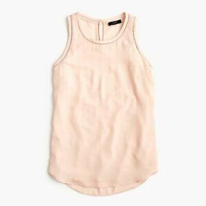 J Crew Drapey sleeveless top with ladder trim, size 22 in Subtle pink